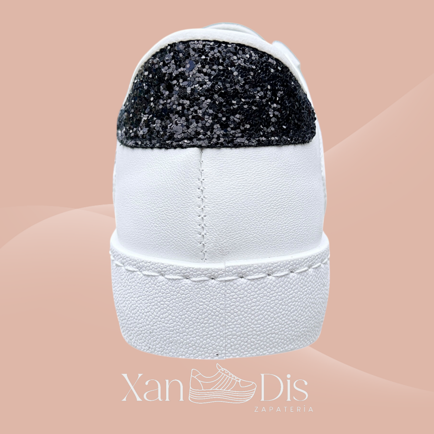 TENIS BAMBAS CASUALES ANIMAL PRINT BRILLO NEGROS