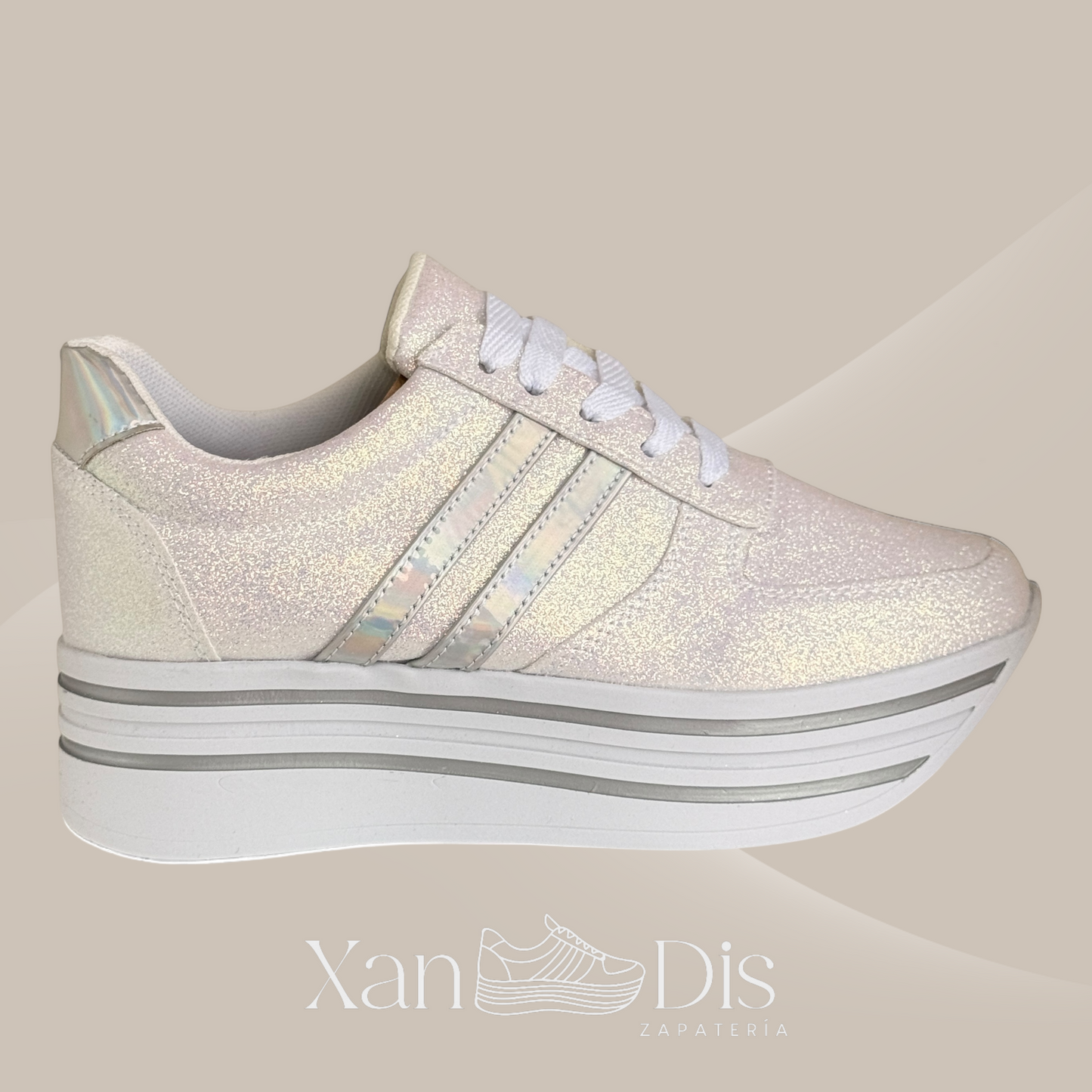 TENIS DE PLATAFORMA BOREAL GLITTER