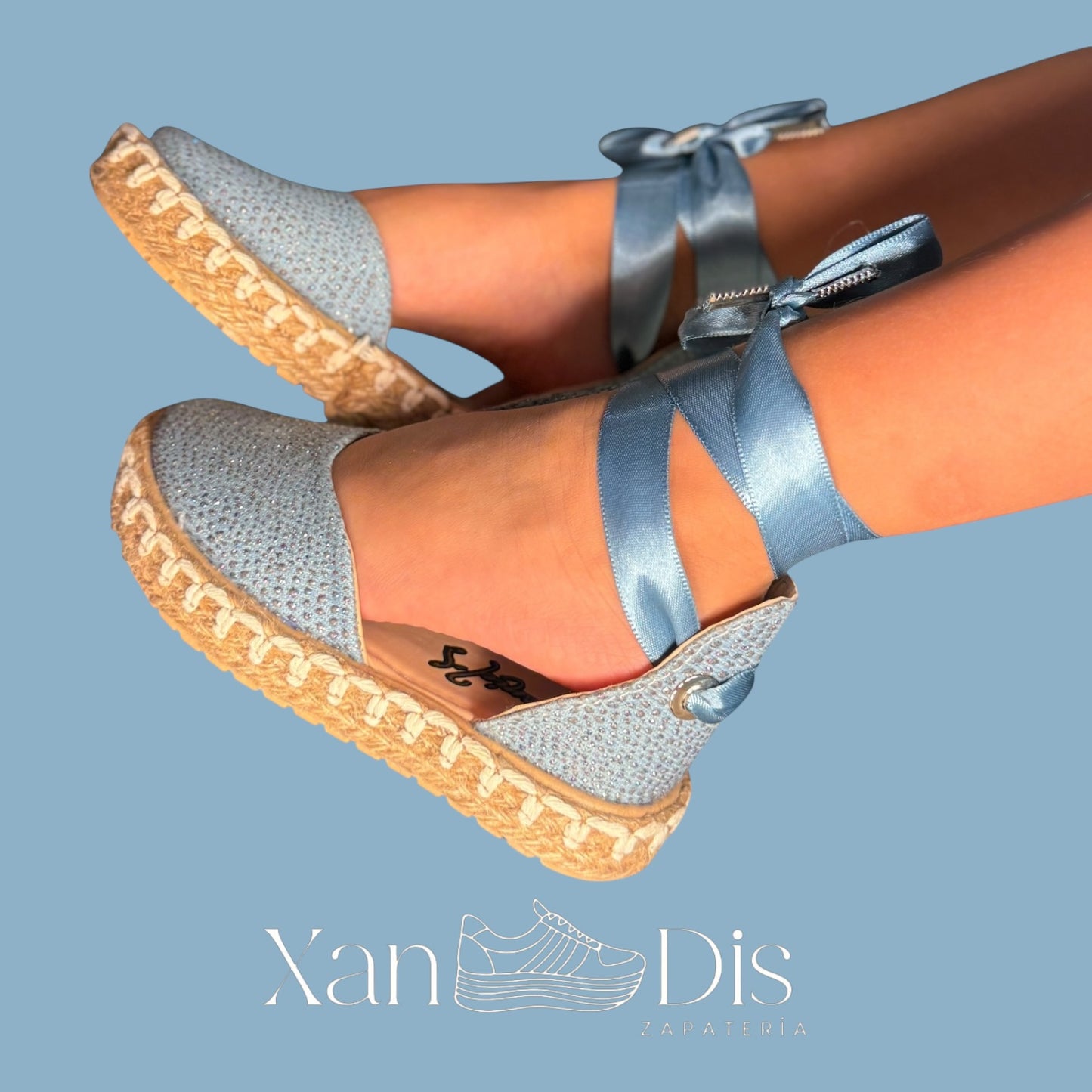 Sandalias Alpargatas Niña Listón Elegantes Cómodas Moda Yute