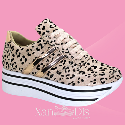 TENIS DE PLATAFORMA ANIMAL PRINT