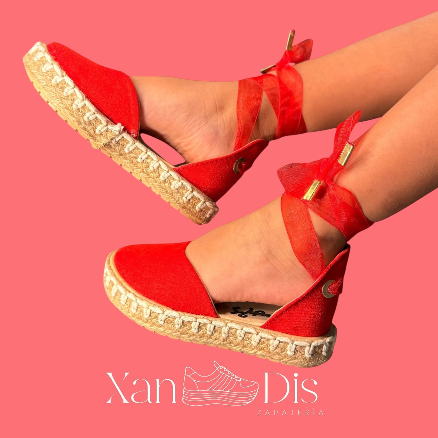 Sandalias Alpargatas Niña Listón Elegantes Cómodas Moda Yute