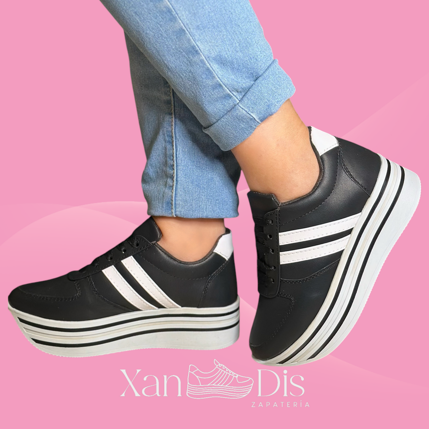 Plataforma Alta Zapatillas Con Plataforma Blancas Mercado Libre