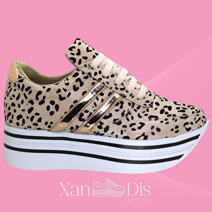 TENIS DE PLATAFORMA ANIMAL PRINT